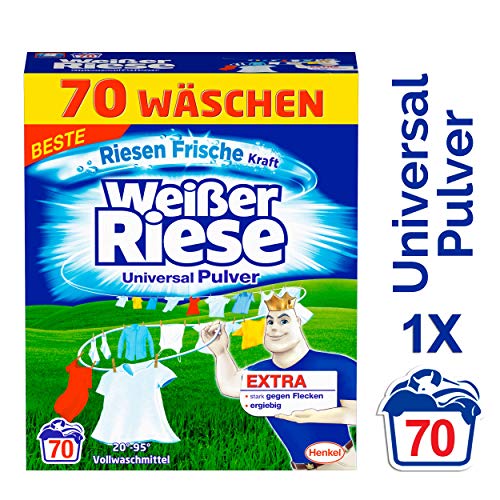Weißer Riese Universal Pulver, Vollwaschmittel, 1er Pack (1 x 70 Waschladungen)