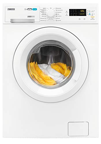 Zanussi ZWD71663W Waschtrockner Frontlader / Waschmaschine (7 kg) mit Trockner (4 kg) / weiß / sparsamer Waschautomat und Wäschetrockner / Material- und Mengenautomatik / 952,0 kWh/Jahr