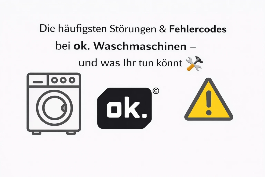 Störungen & Fehlercodes bei ok. Waschmaschinen