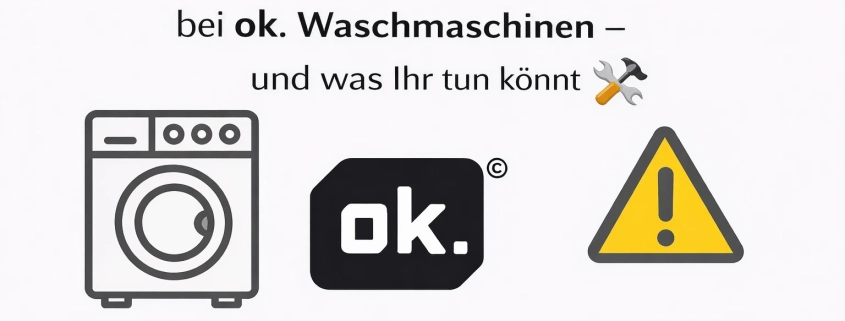 Störungen & Fehlercodes bei ok. Waschmaschinen