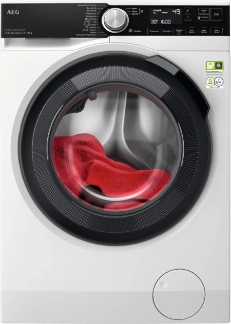 AEG LR9W80600 Waschmaschine - Frontlader mit Bedienfeld und geöffneter Tür