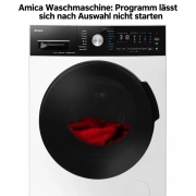 Amica Waschmaschine mit Display und Startknopf