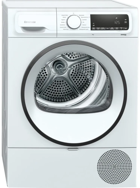 Constructa CWP6G400 Kondenstrockner, 8 kg, weiß, Frontansicht