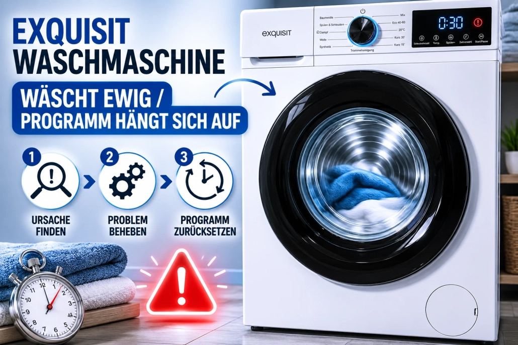 Exquisit Waschmaschine wäscht ewig / Programm hängt sich auf