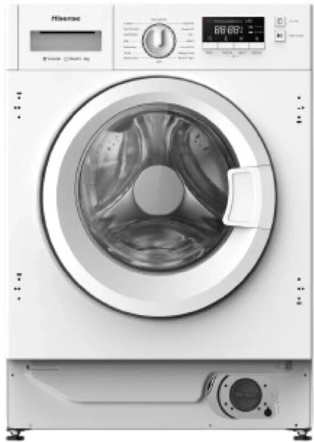 Hisense WF3M841BWIES Waschmaschine - Frontansicht, weiß, 8 kg Fassungsvermögen