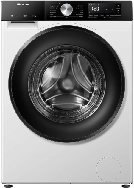 Hisense WF3S1045BW3 Waschmaschine 10kg mit Dampf und Inverter-Motor