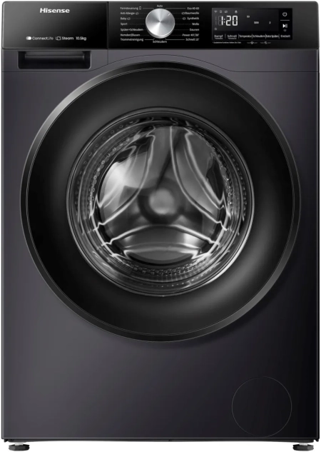 Hisense WF5S1045BB Waschmaschine im dunklen Design