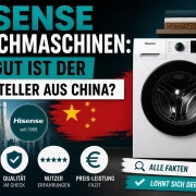 Hisense Waschmaschine mit futuristischem Display und modernen Funktionen