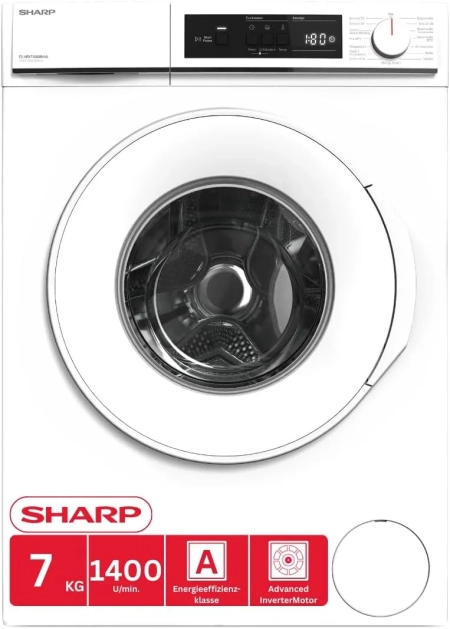 Sharp ES-NFA714WWNNA-DE Waschmaschine Frontansicht