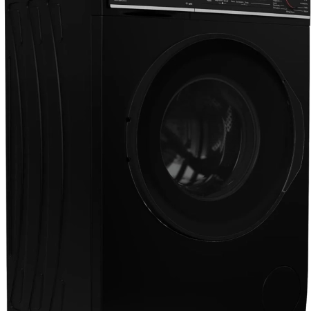 Sharp ES-PRO714BA-DE Waschmaschine, schwarze 7-kg-Waschmaschine mit Dampf, WiFi und AquaStop