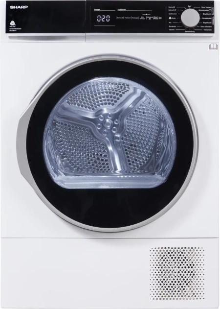 Sharp KD-NHH8S8GW3-DE Wärmepumpentrockner - 8-kg-Trockner mit moderner Optik