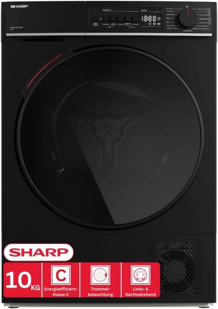 Sharp KD-WNHB0S9GMC-DE Wärmepumpentrockner 10kg Metallic-Grau
