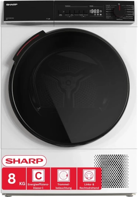 Sharp KD-WNHB8S9GWC-DE Wärmepumpentrockner 8kg Weiß