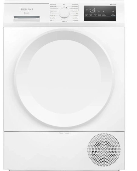 Siemens WT43HV04 Wärmepumpentrockner - Weiß, Frontansicht