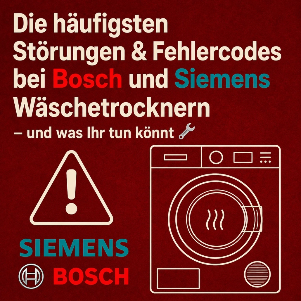 Störungen & Fehlercodes bei Bosch und Siemens Wäschetrockner