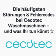 Störungen _ Fehlercodes bei Cecotec Waschmaschinen Cecotec Waschmaschine mit Displayanzeige von Fehlercodes