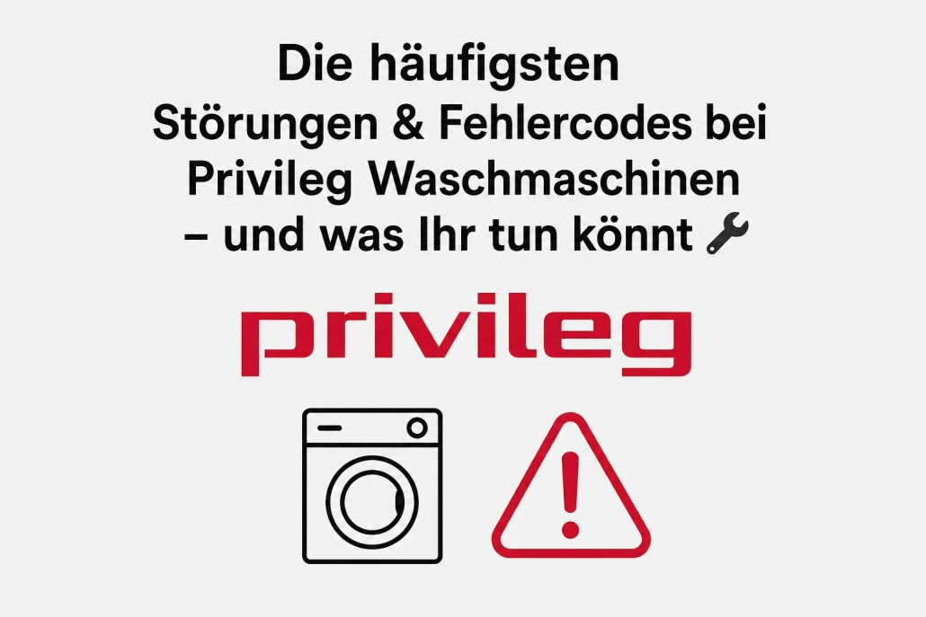 Störungen & Fehlercodes bei Privileg Waschmaschinen