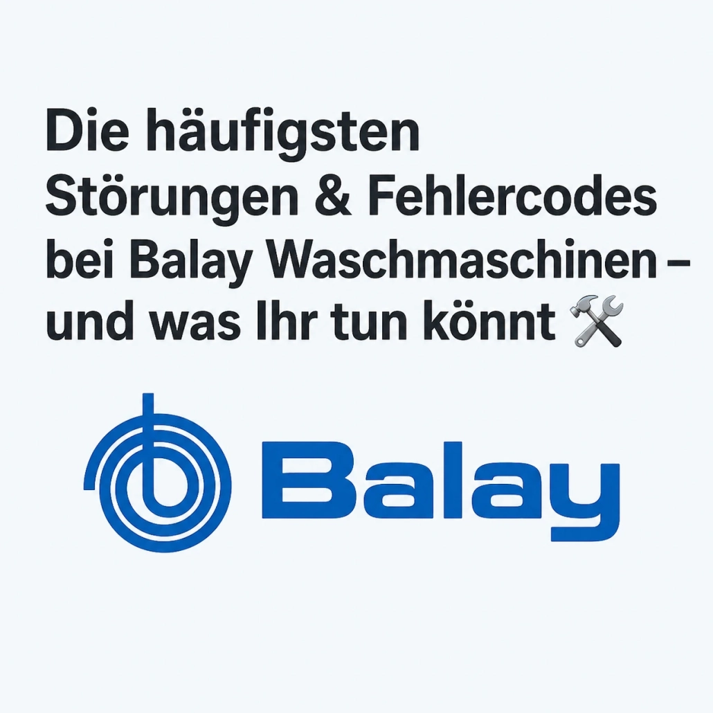 Störungen & Fehlercodes bei Balay Waschmaschinen